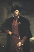Leon Kaplinski Portrait of Jan Dzialynski. USA oil painting artist